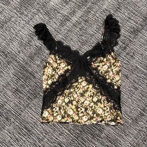 Cami NYC Floral Camisole with Black Lace